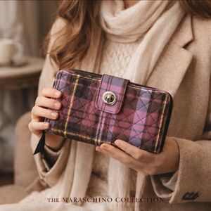 Vera Bradley Cozy Plaid Wallet | RFID Quilted Organizer
